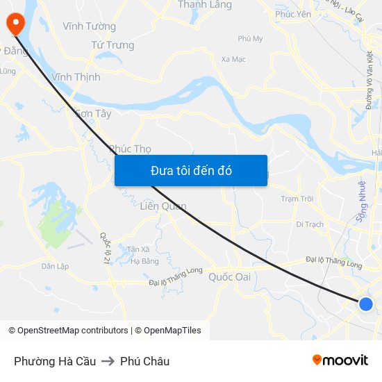 Phường Hà Cầu to Phú Châu map