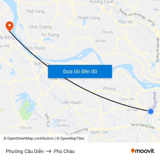 Phường Cầu Diễn to Phú Châu map