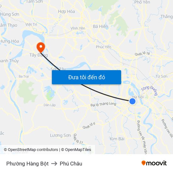 Phường Hàng Bột to Phú Châu map