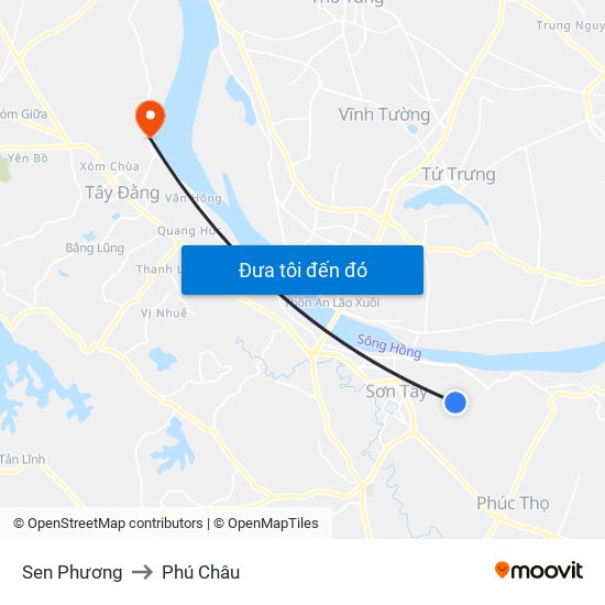 Sen Phương to Phú Châu map