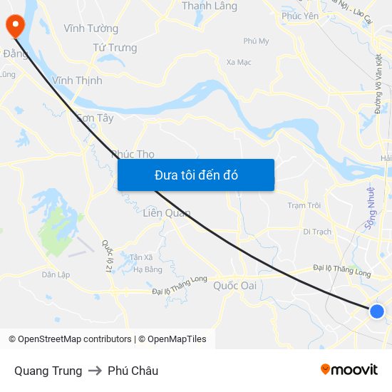 Quang Trung to Phú Châu map
