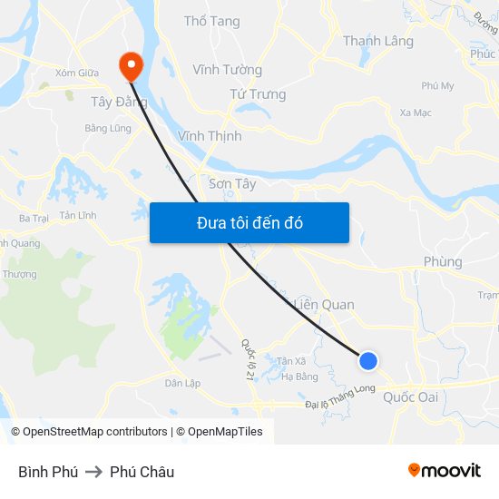 Bình Phú to Phú Châu map