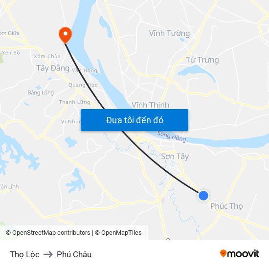 Thọ Lộc to Phú Châu map