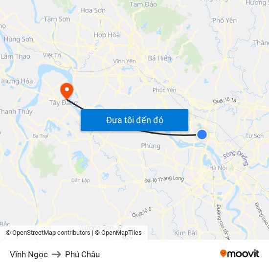 Vĩnh Ngọc to Phú Châu map