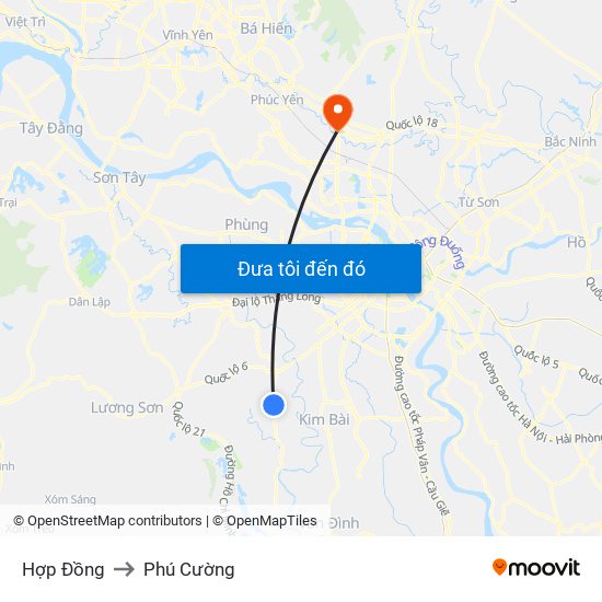 Hợp Đồng to Phú Cường map