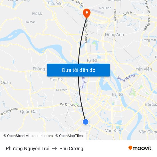 Phường Nguyễn Trãi to Phú Cường map