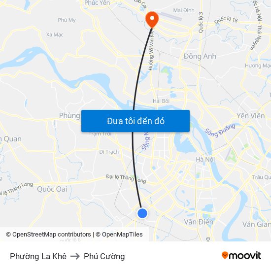 Phường La Khê to Phú Cường map