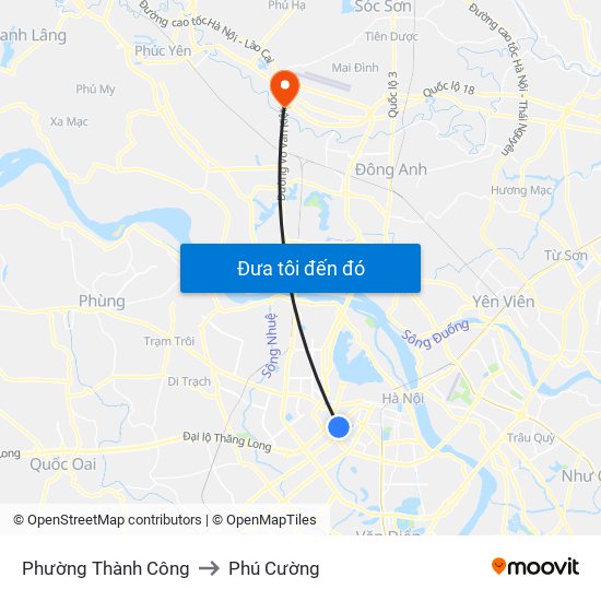 Phường Thành Công to Phú Cường map