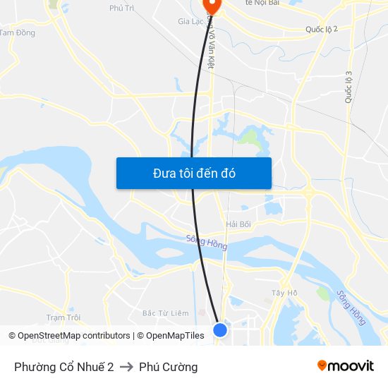 Phường Cổ Nhuế 2 to Phú Cường map