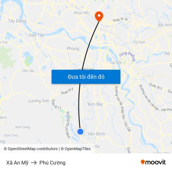 Xã An Mỹ to Phú Cường map