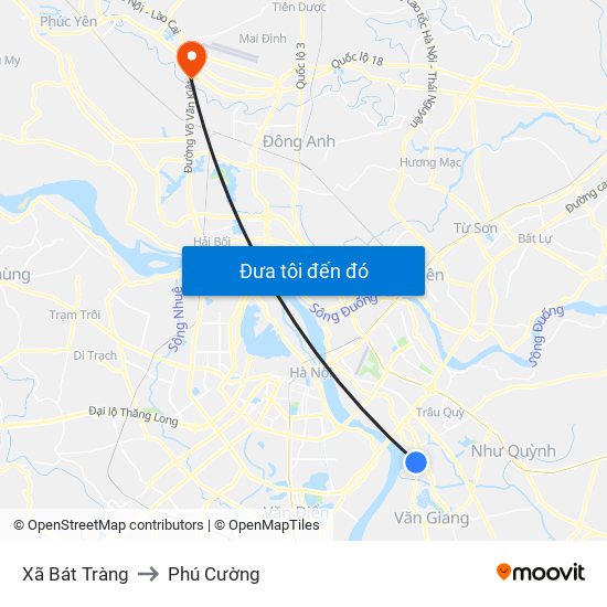 Xã Bát Tràng to Phú Cường map