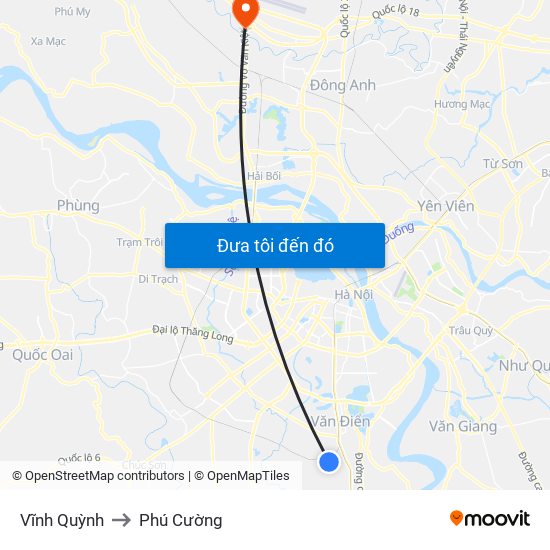 Vĩnh Quỳnh to Phú Cường map