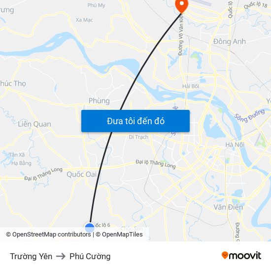 Trường Yên to Phú Cường map