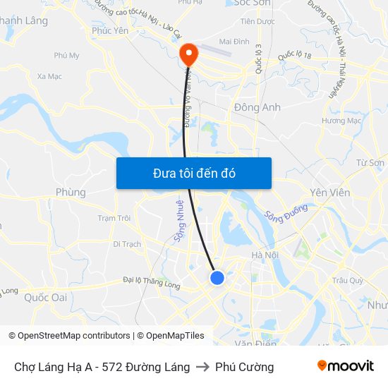 Chợ Láng Hạ A - 572 Đường Láng to Phú Cường map