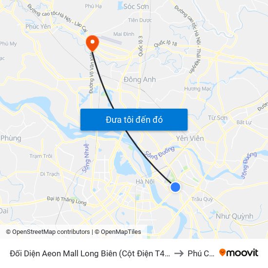 Đối Diện Aeon Mall Long Biên (Cột Điện T4a/2a-B Đường Cổ Linh) to Phú Cường map