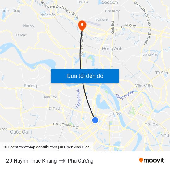 20 Huỳnh Thúc Kháng to Phú Cường map