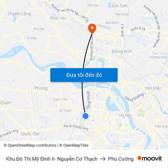 Khu Đô Thị Mỹ Đình Ii- Nguyễn Cơ Thạch to Phú Cường map