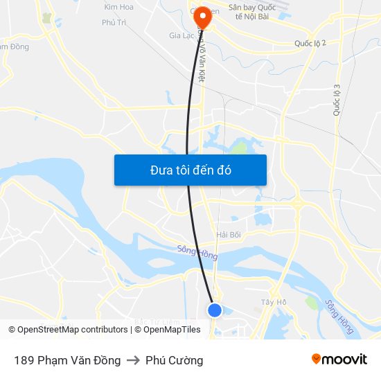 189 Phạm Văn Đồng to Phú Cường map