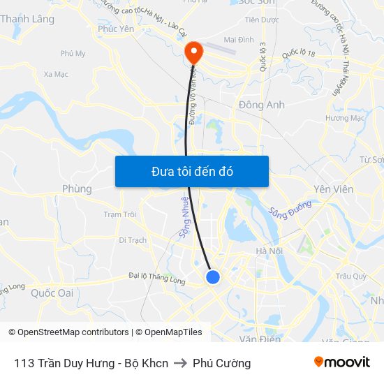 113 Trần Duy Hưng - Bộ Khcn to Phú Cường map