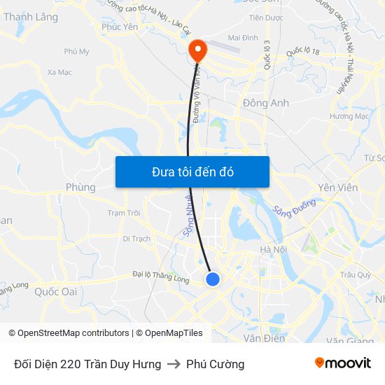 Đối Diện 220 Trần Duy Hưng to Phú Cường map