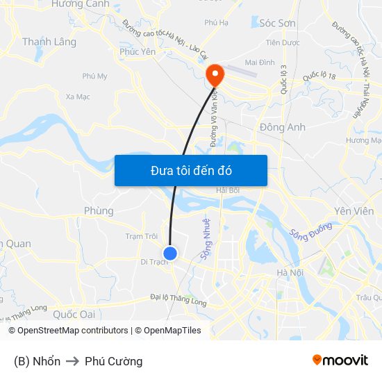 (B) Nhổn to Phú Cường map