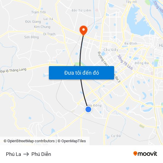 Phú La to Phú Diễn map