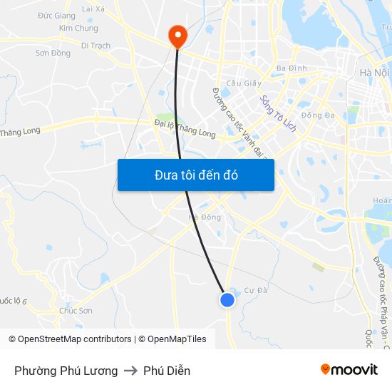 Phường Phú Lương to Phú Diễn map