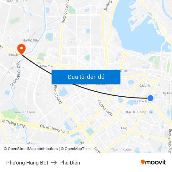 Phường Hàng Bột to Phú Diễn map