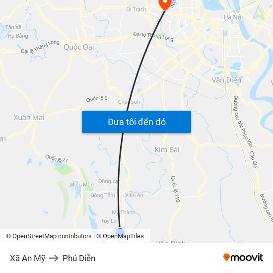 Xã An Mỹ to Phú Diễn map