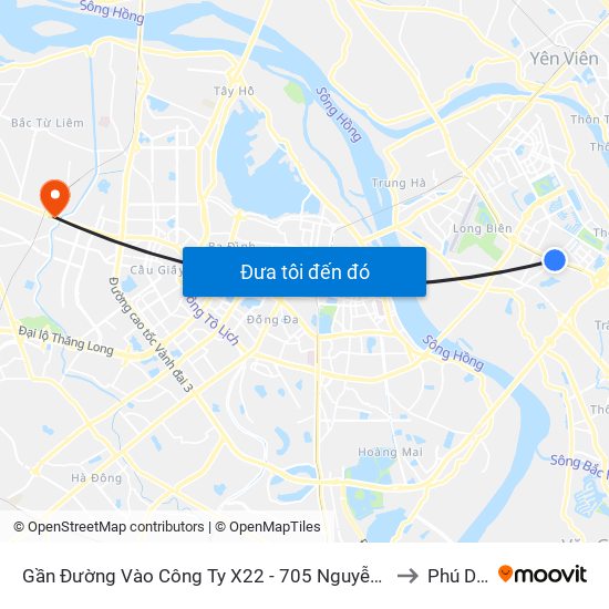 Gần Đường Vào Công Ty X22 - 705 Nguyễn Văn Linh to Phú Diễn map