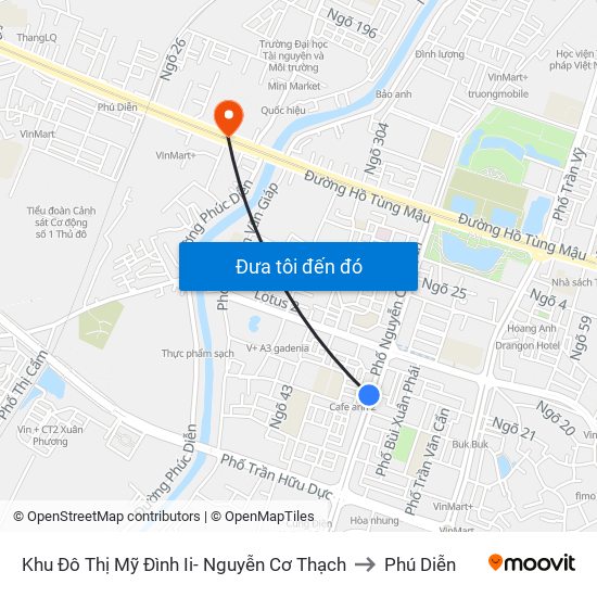 Khu Đô Thị Mỹ Đình Ii- Nguyễn Cơ Thạch to Phú Diễn map