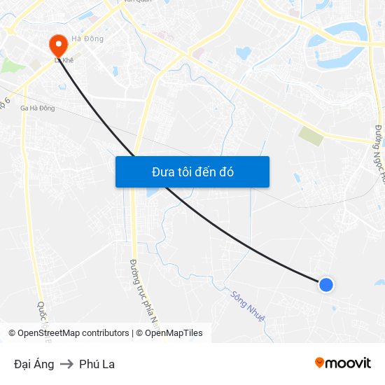 Đại Áng to Phú La map