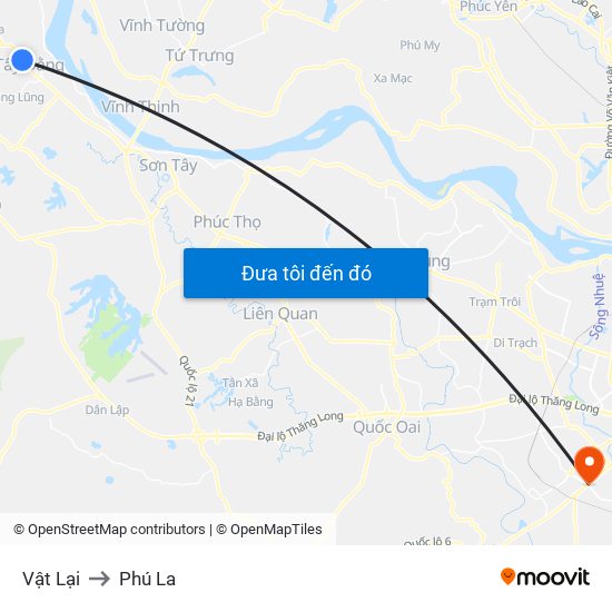 Vật Lại to Phú La map