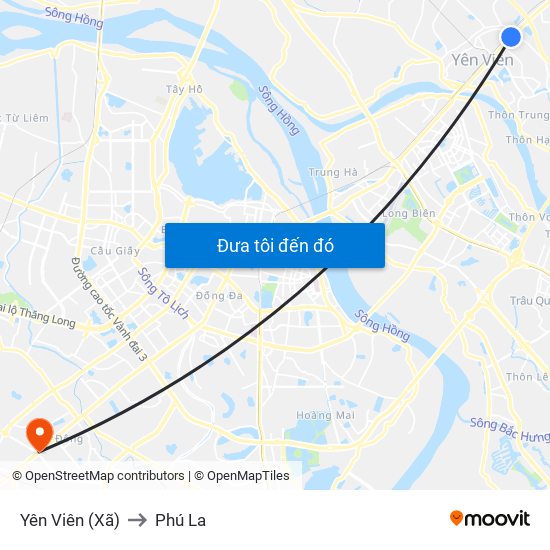 Yên Viên (Xã) to Phú La map