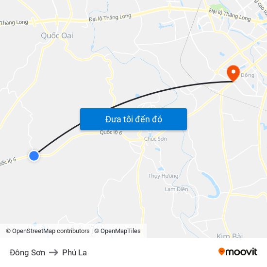 Đông Sơn to Phú La map