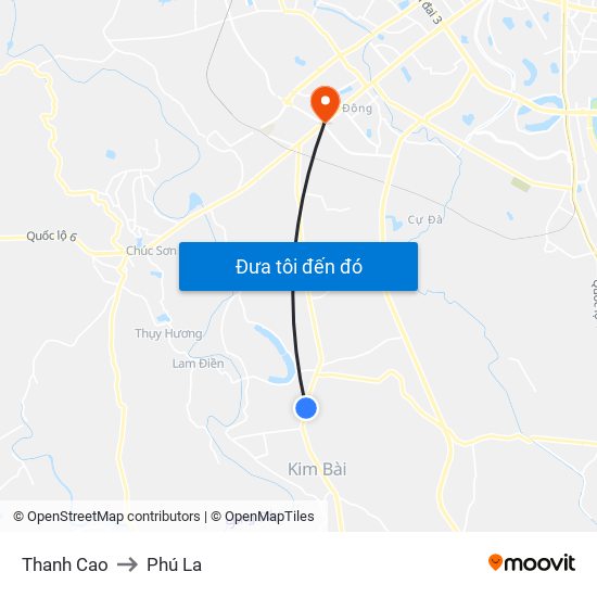 Thanh Cao to Phú La map