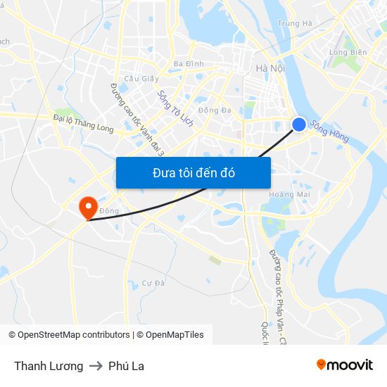 Thanh Lương to Phú La map