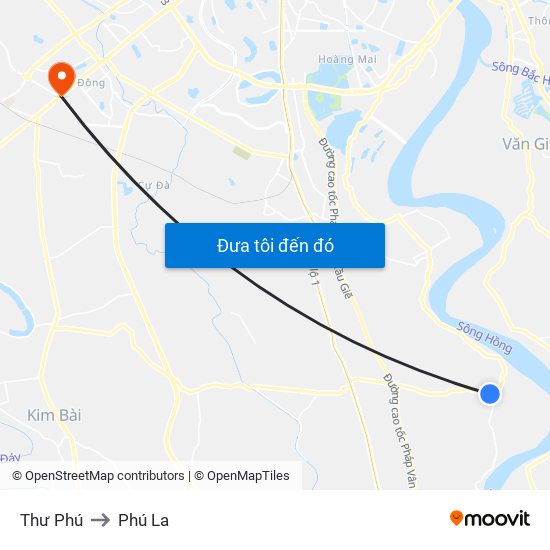 Thư Phú to Phú La map