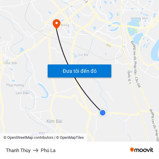Thanh Thùy to Phú La map