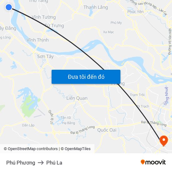 Phú Phương to Phú La map