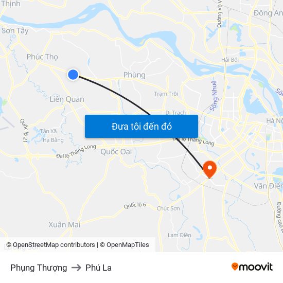 Phụng Thượng to Phú La map