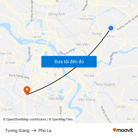 Tương Giang to Phú La map