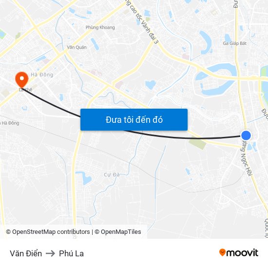 Văn Điển to Phú La map