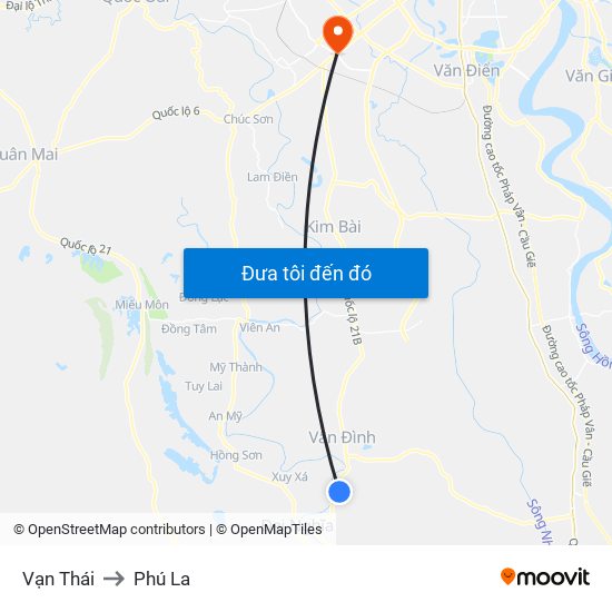 Vạn Thái to Phú La map