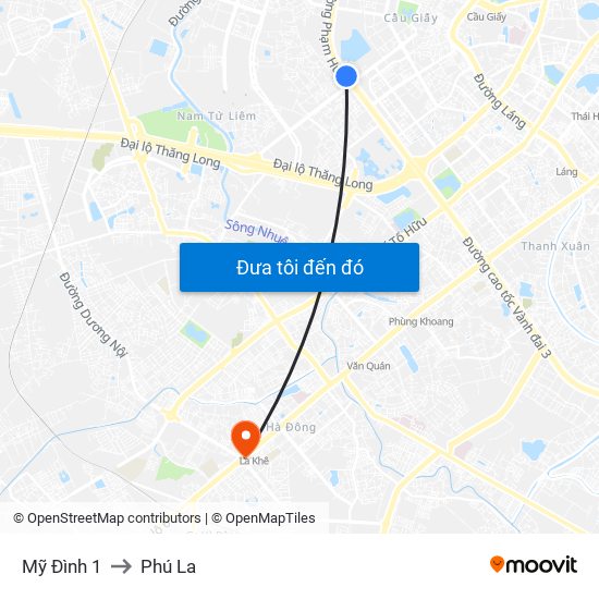 Mỹ Đình 1 to Phú La map