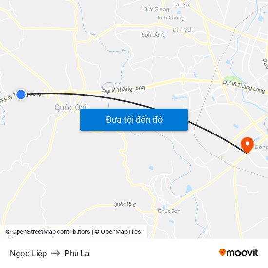 Ngọc Liệp to Phú La map