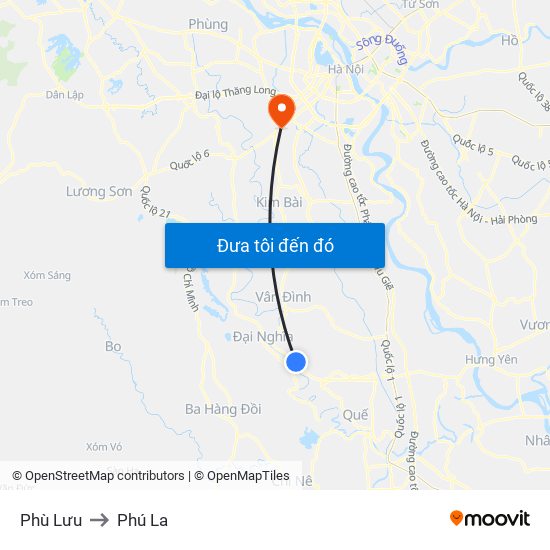 Phù Lưu to Phú La map