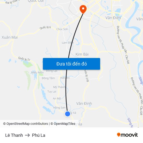 Lê Thanh to Phú La map