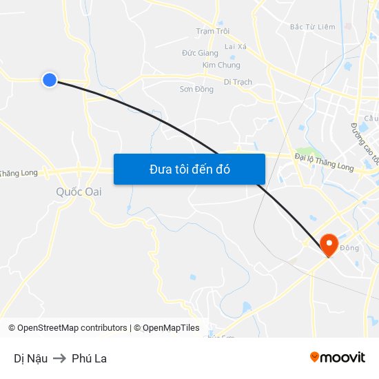 Dị Nậu to Phú La map