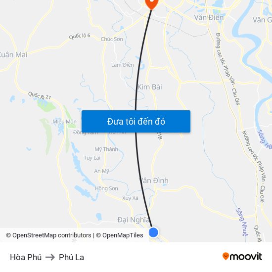 Hòa Phú to Phú La map